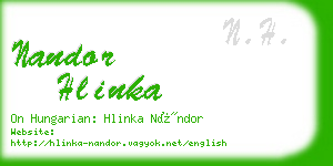 nandor hlinka business card